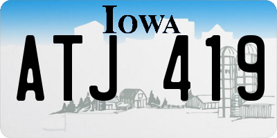 IA license plate ATJ419