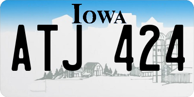 IA license plate ATJ424