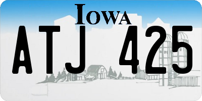IA license plate ATJ425