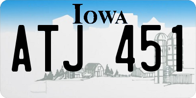 IA license plate ATJ451