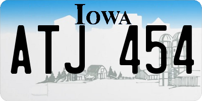 IA license plate ATJ454
