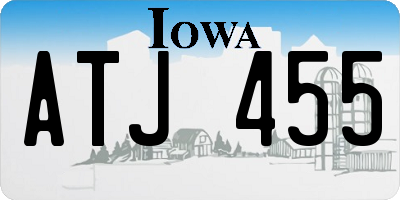 IA license plate ATJ455