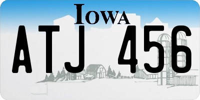 IA license plate ATJ456