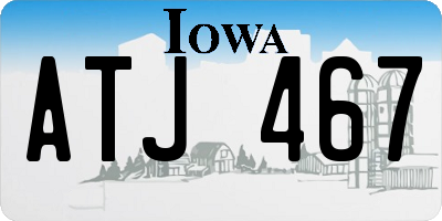 IA license plate ATJ467