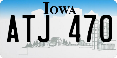 IA license plate ATJ470