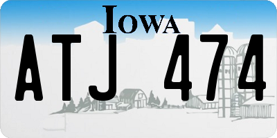 IA license plate ATJ474