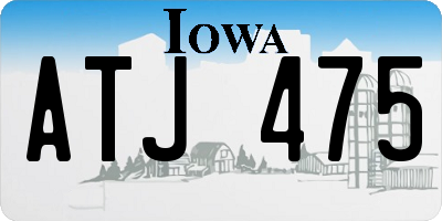 IA license plate ATJ475