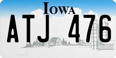 IA license plate ATJ476