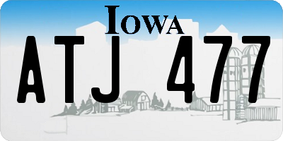 IA license plate ATJ477