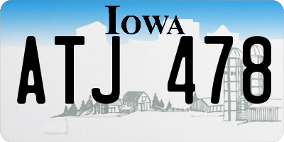IA license plate ATJ478