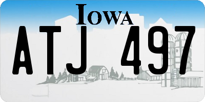 IA license plate ATJ497