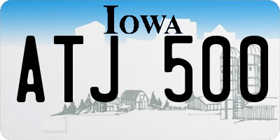 IA license plate ATJ500