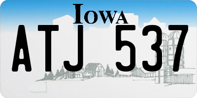 IA license plate ATJ537
