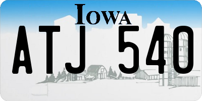IA license plate ATJ540