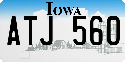 IA license plate ATJ560