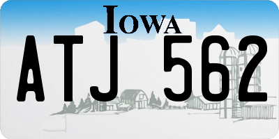 IA license plate ATJ562