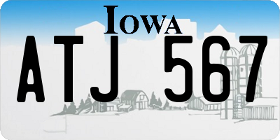 IA license plate ATJ567