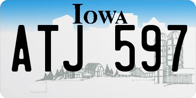 IA license plate ATJ597