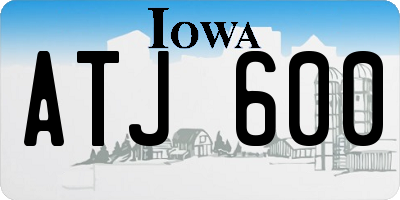 IA license plate ATJ600