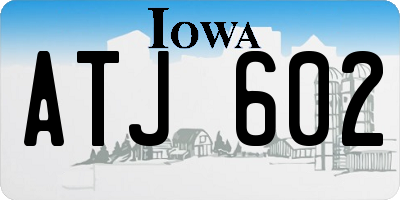 IA license plate ATJ602