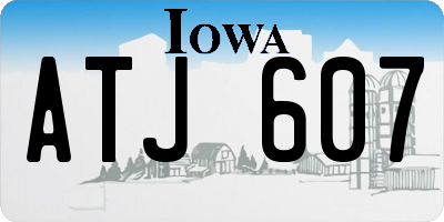 IA license plate ATJ607