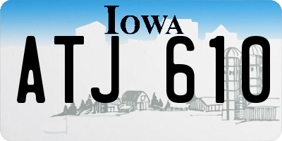 IA license plate ATJ610