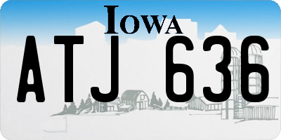 IA license plate ATJ636