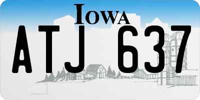 IA license plate ATJ637