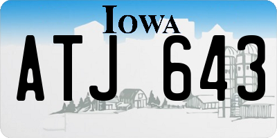 IA license plate ATJ643