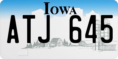 IA license plate ATJ645