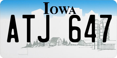 IA license plate ATJ647
