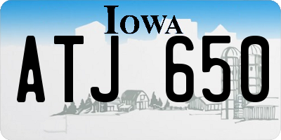 IA license plate ATJ650