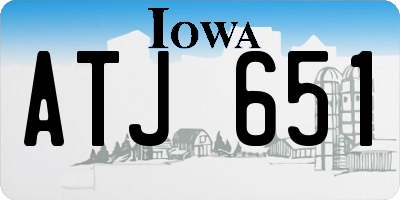 IA license plate ATJ651