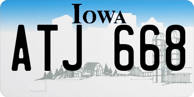 IA license plate ATJ668