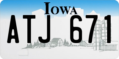 IA license plate ATJ671