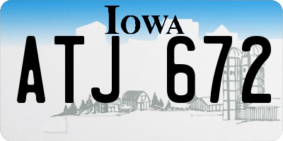 IA license plate ATJ672