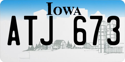 IA license plate ATJ673