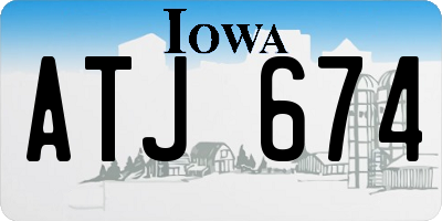 IA license plate ATJ674