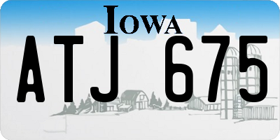 IA license plate ATJ675