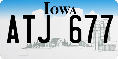 IA license plate ATJ677
