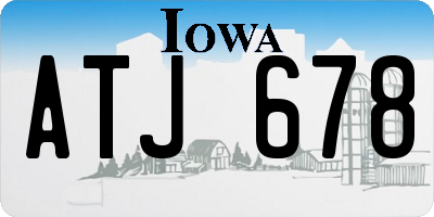 IA license plate ATJ678
