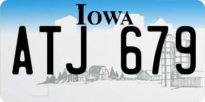 IA license plate ATJ679