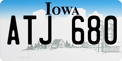 IA license plate ATJ680