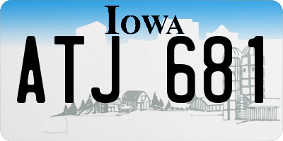 IA license plate ATJ681