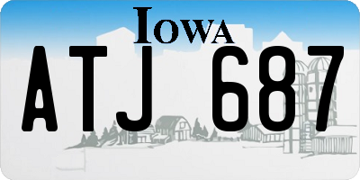 IA license plate ATJ687