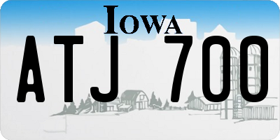 IA license plate ATJ700