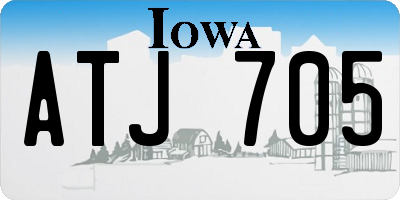 IA license plate ATJ705