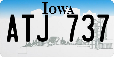 IA license plate ATJ737
