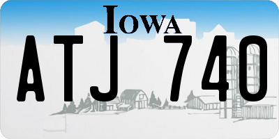 IA license plate ATJ740