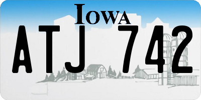 IA license plate ATJ742